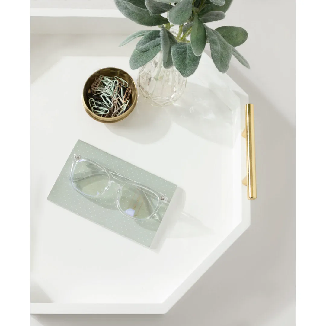 Norvan Ottoman/Coffee Table Tray Everly Quinn Color: White