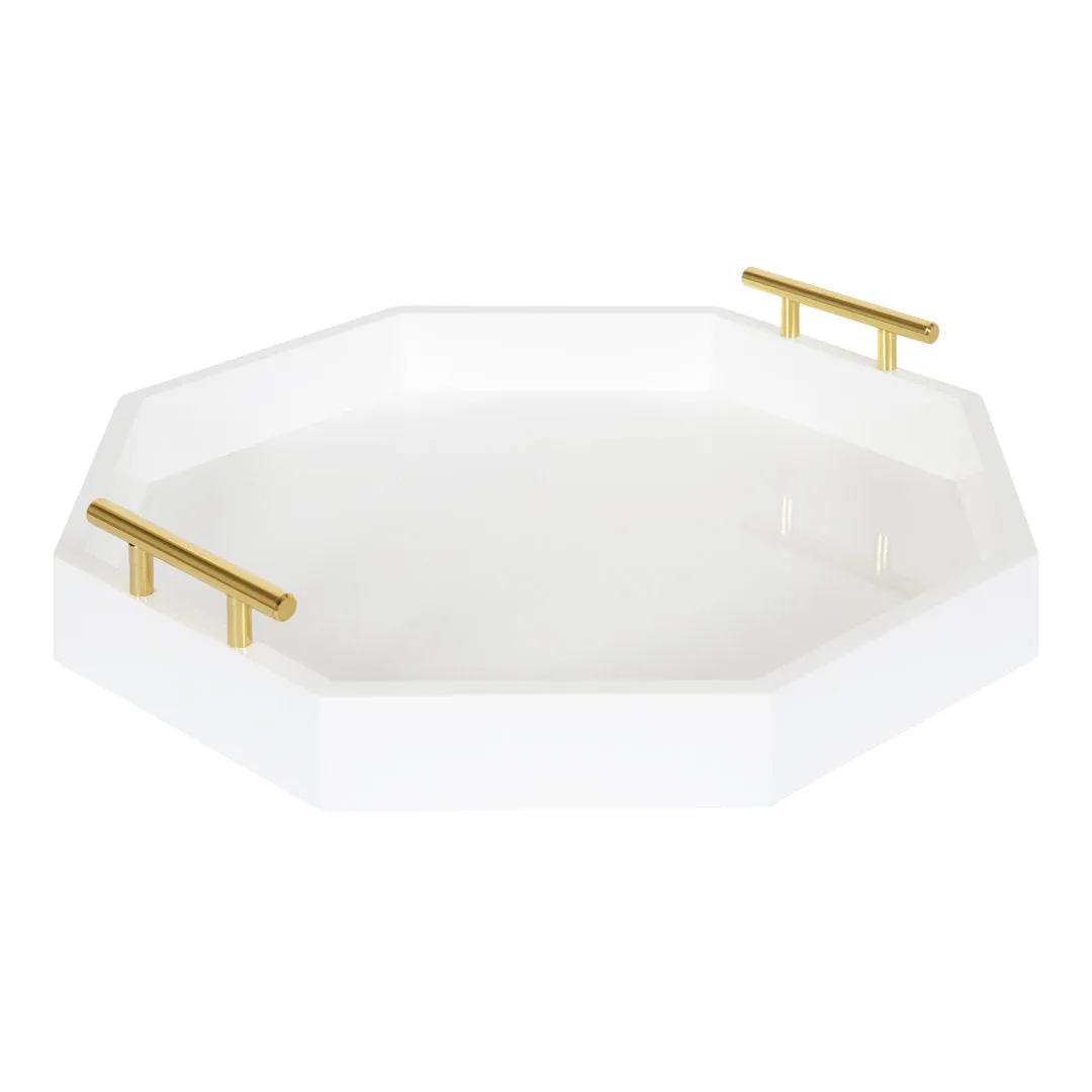 Norvan Ottoman/Coffee Table Tray Everly Quinn Color: White