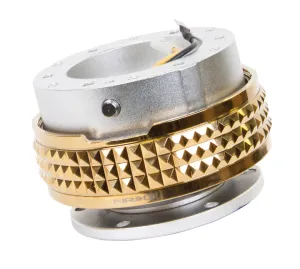 NRG Quick Release 2.1 - Silver Body / Chrome Gold Pyramid Ring