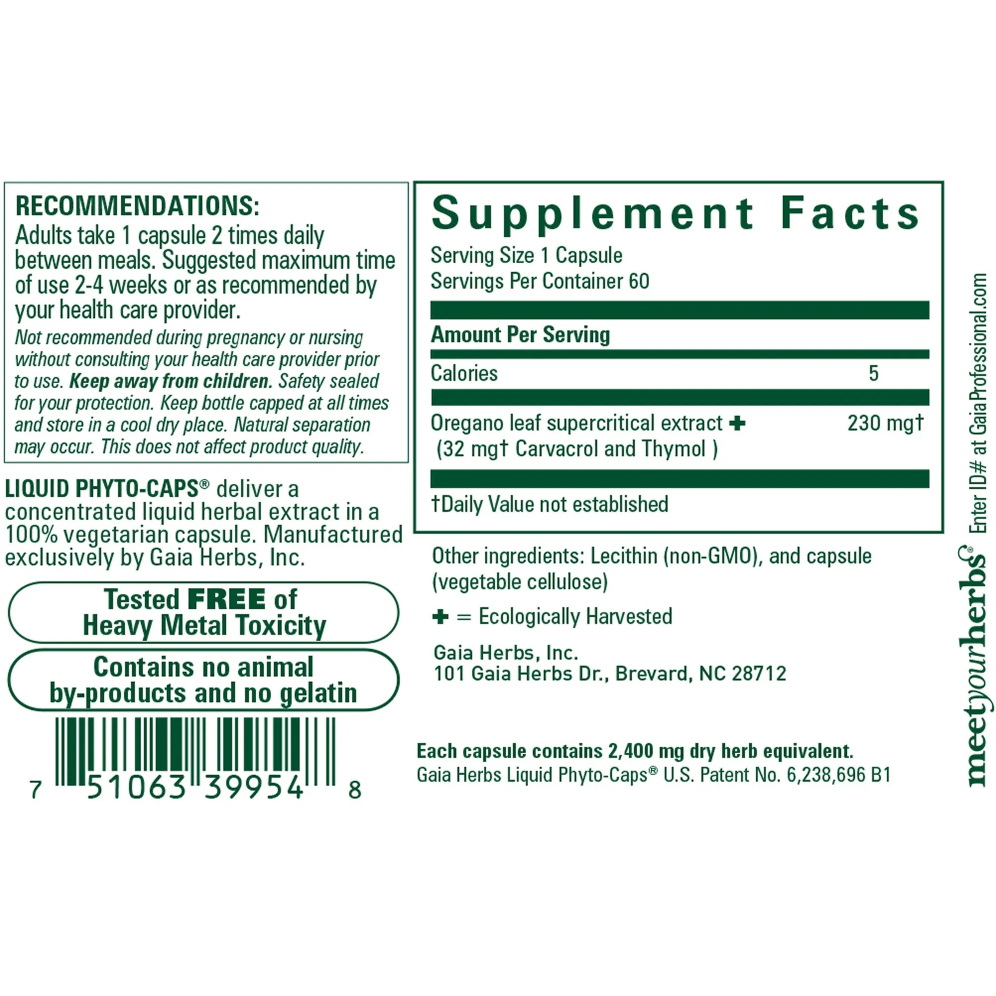 Oil of Oregano Capsules