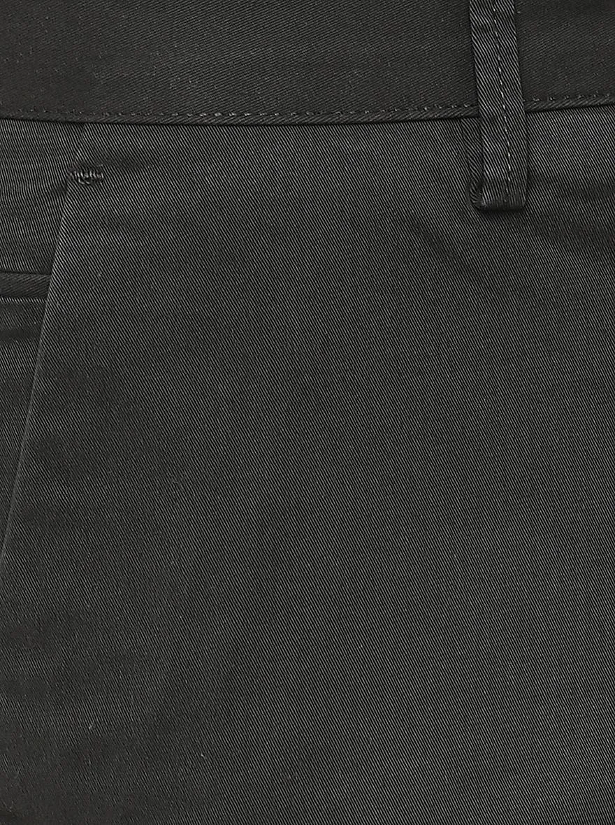 Olive Solid Uno Fit Casual Trouser | JadeBlue