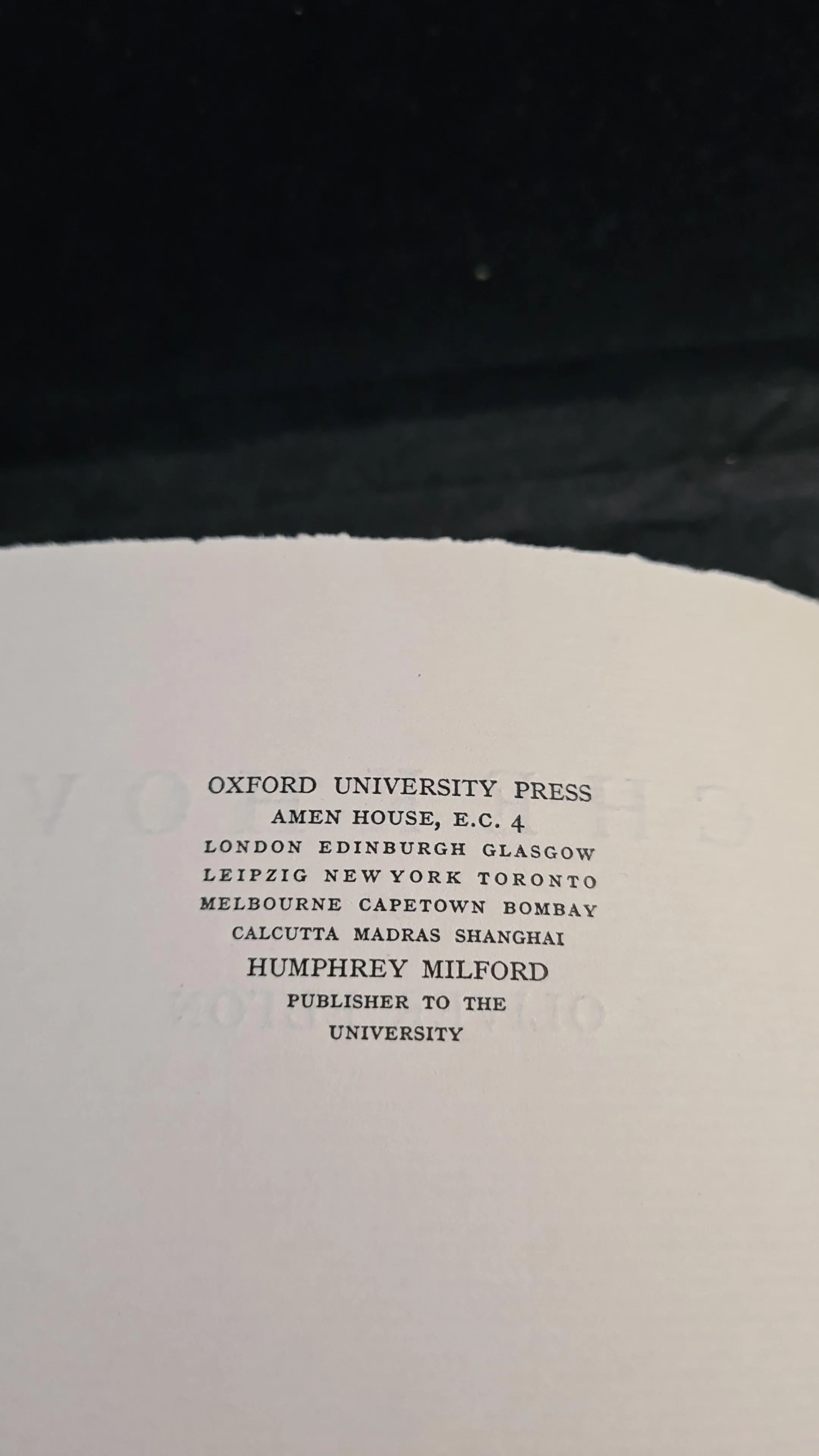 Oliver Elton - Chekhov, The Taylorian Lecture 1929, Oxford University Press