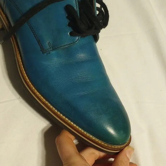 Ombre Blue Leather Bacco Bucci Dress Shoes