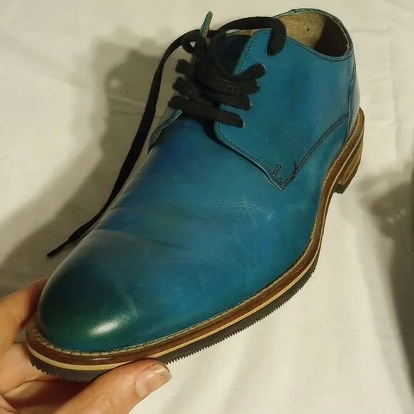 Ombre Blue Leather Bacco Bucci Dress Shoes