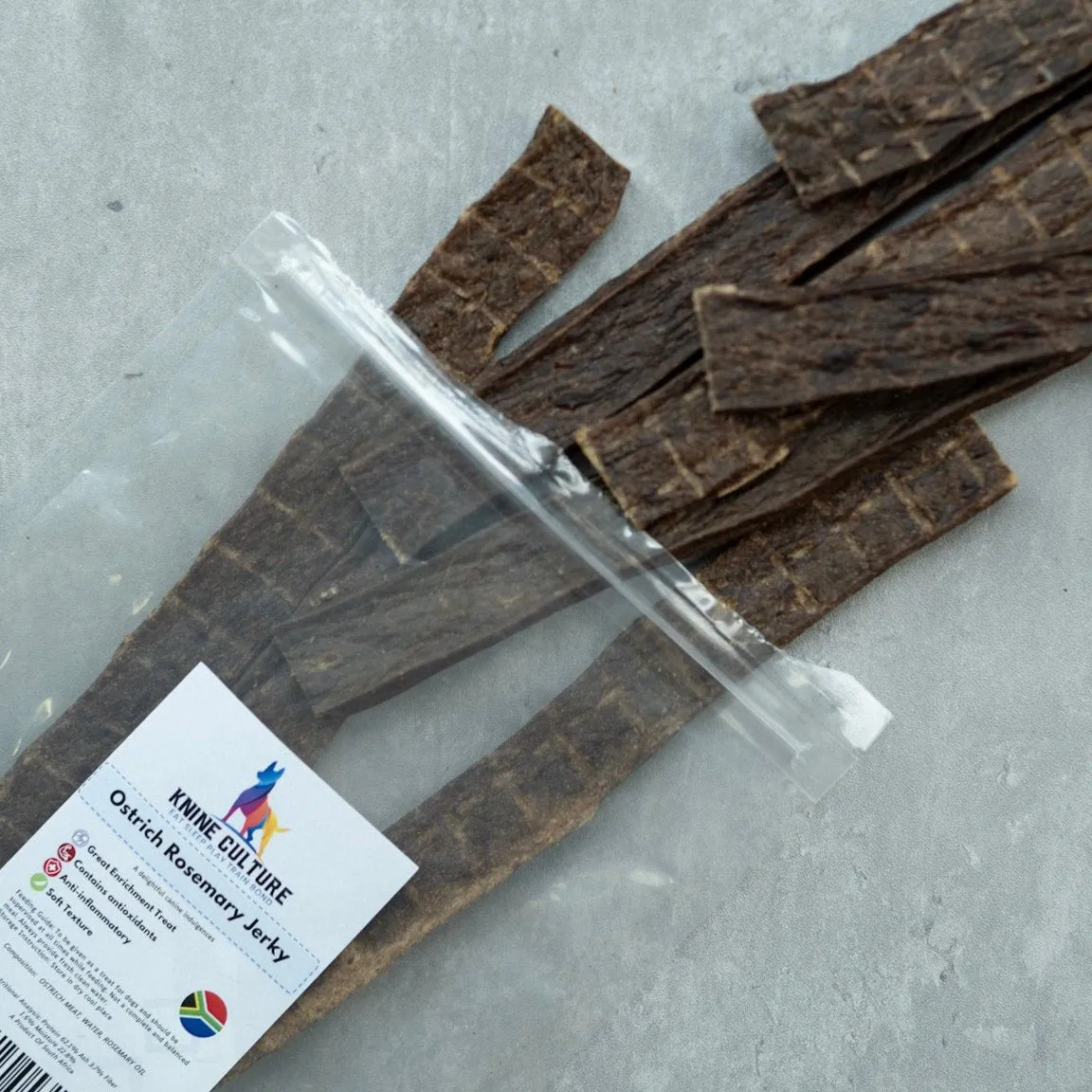 Ostrich Jerky infused with Rosemary