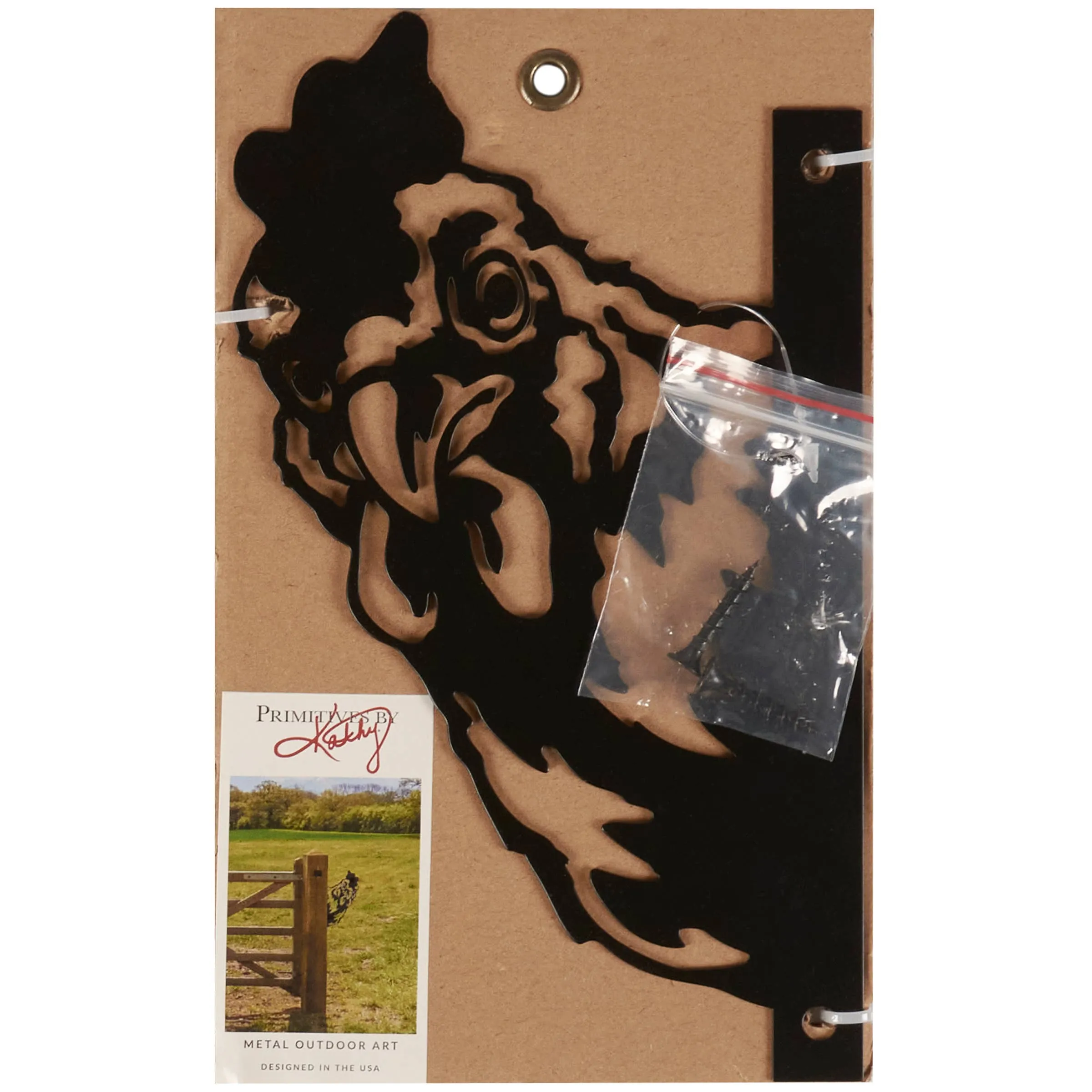 Outdoor Metal Chicken Decor