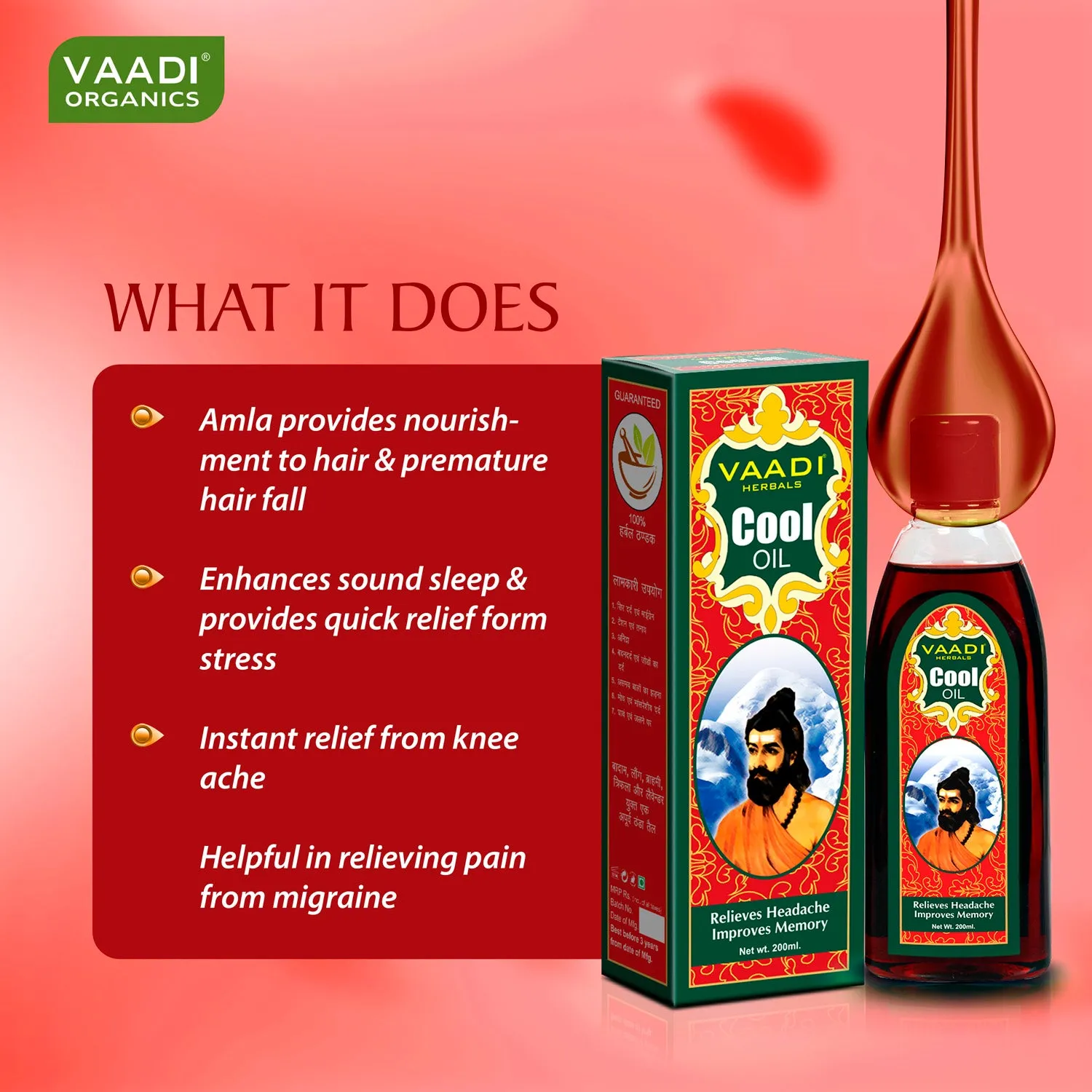 Pack of 2 Cool Oil with Triphla & Almond (200ml x 2)
