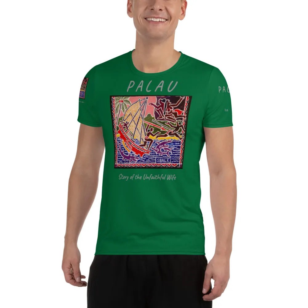 Palau Legends - Story of the Unfaithful Wife - All-Over Print Men's Athletic T-shirt