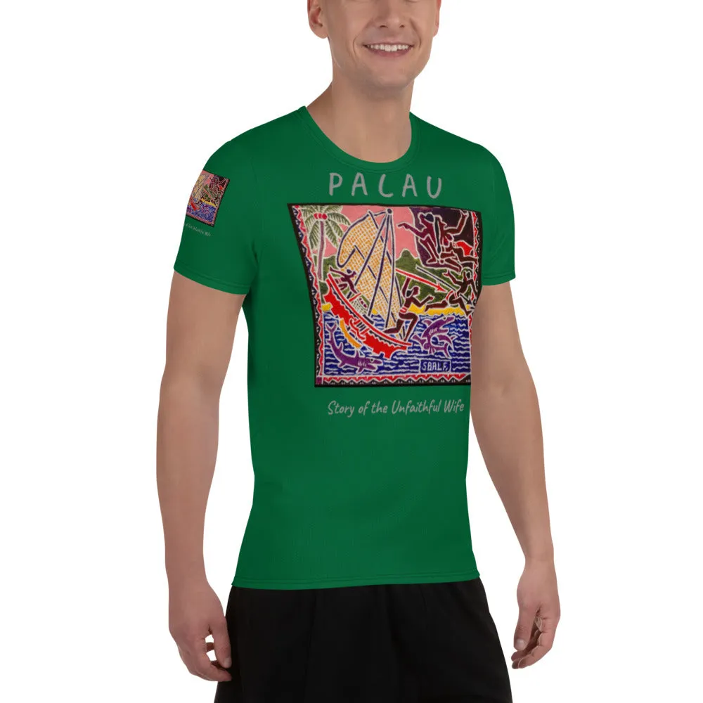 Palau Legends - Story of the Unfaithful Wife - All-Over Print Men's Athletic T-shirt