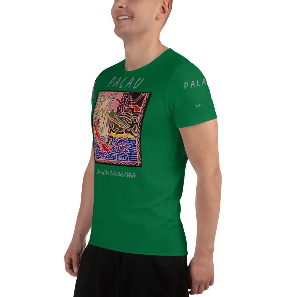 Palau Legends - Story of the Unfaithful Wife - All-Over Print Men's Athletic T-shirt