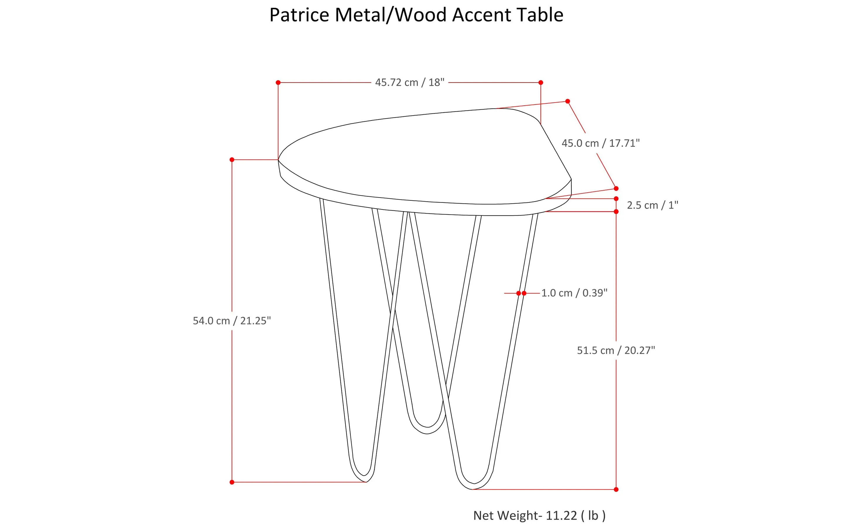 Patrice Metal Table