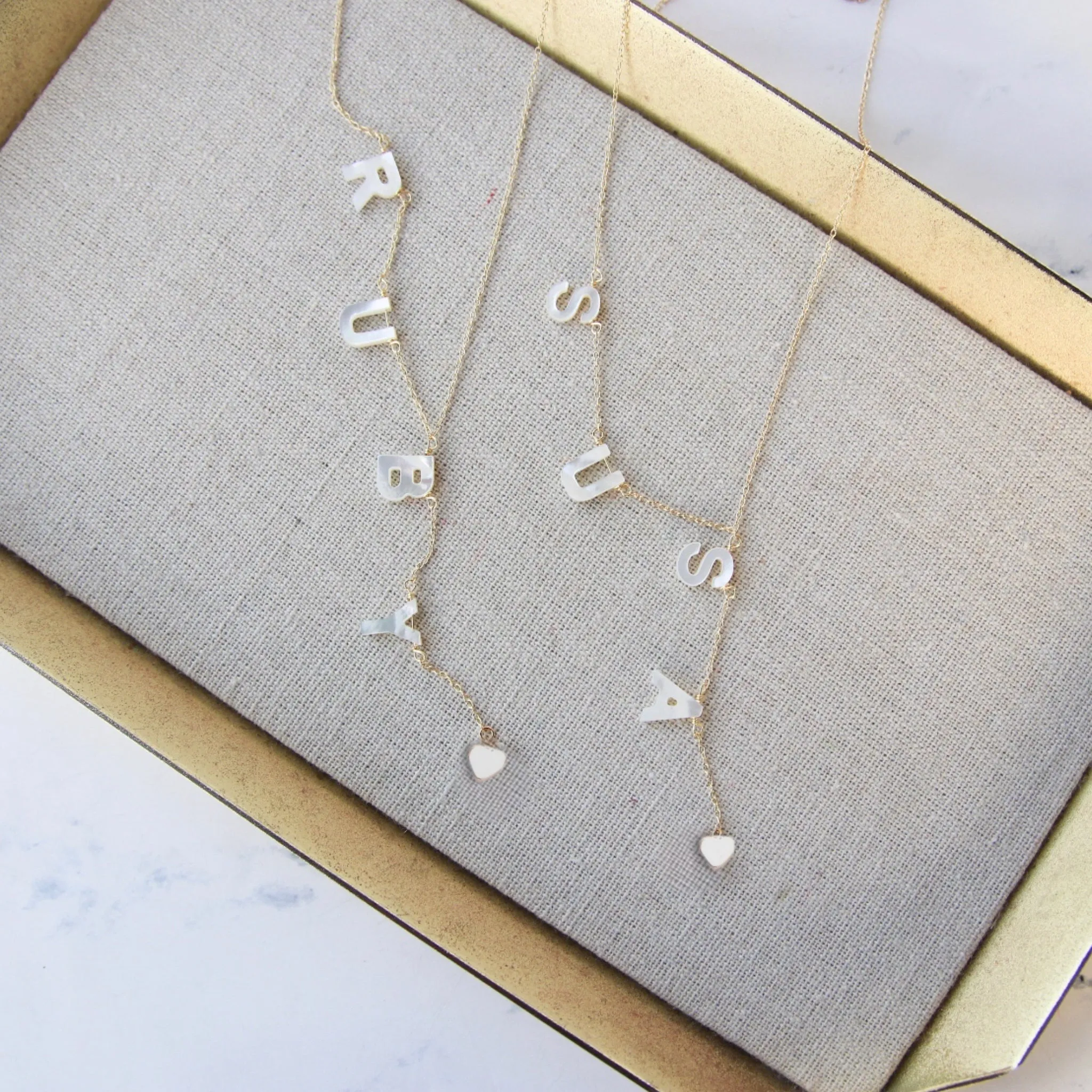 Personalized Necklace With Letters And Pendant