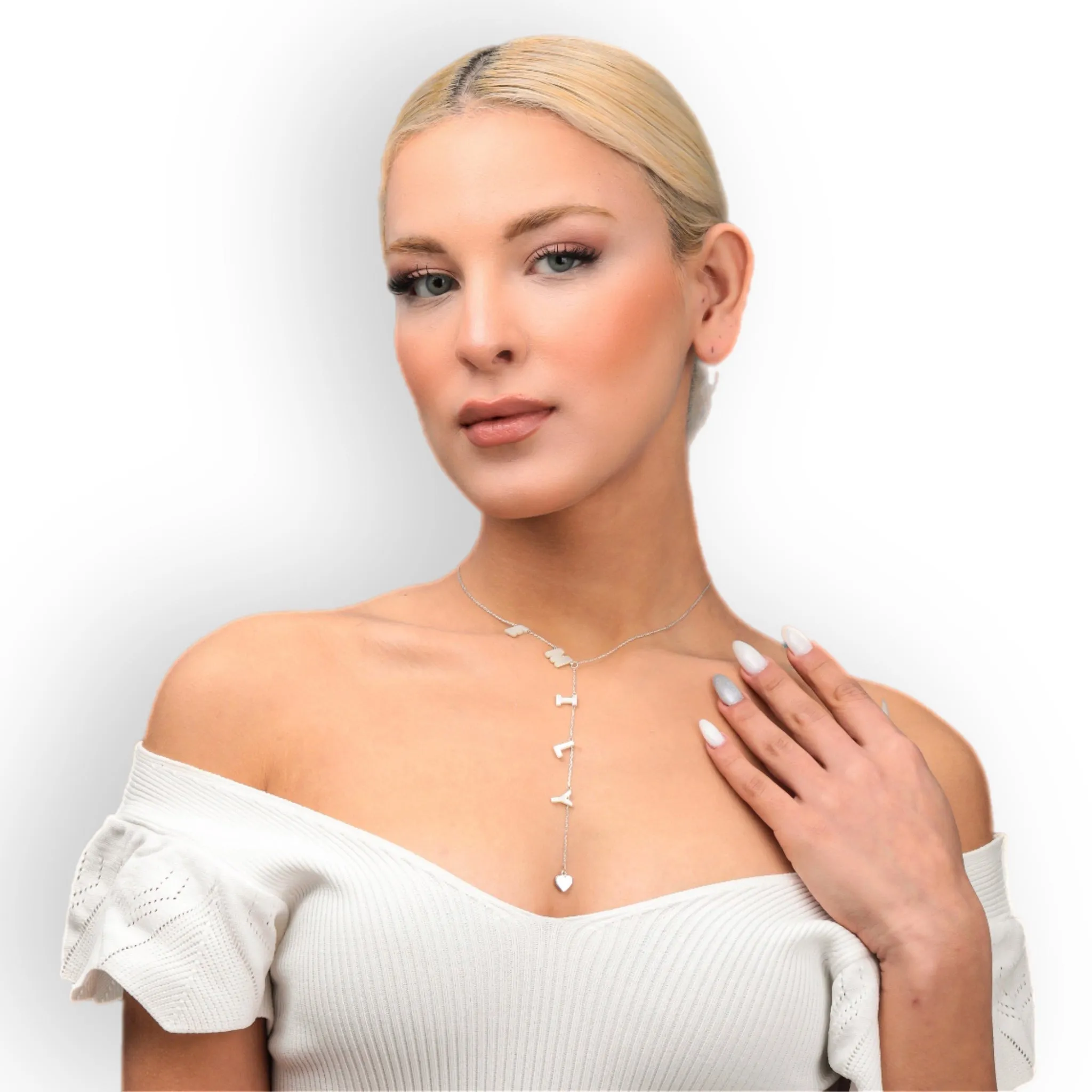 Personalized Necklace With Letters And Pendant