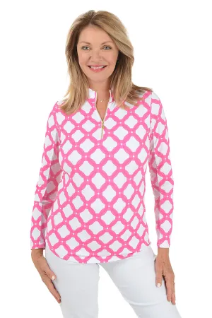 Pink Circle Geo UPF50  Sun Shirt