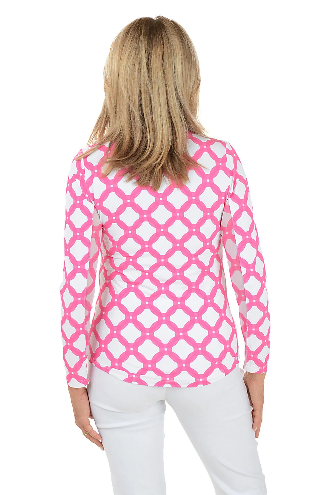Pink Circle Geo UPF50  Sun Shirt