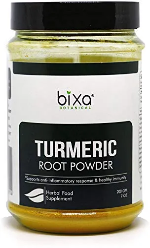 Polvo de raíz de cúrcuma con curcumina (Curcuma Longa/Haldi) | Suplemento de hierbas para alergias e infecciones | Ayuda externamente a curar las heridas (200g (7 oz), amarillo)