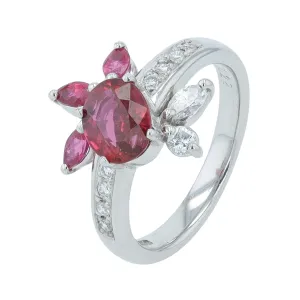 PR900 1.108 CT Pigeon Blood Ruby Ring<p><strong>JGSI Available</p></strong>