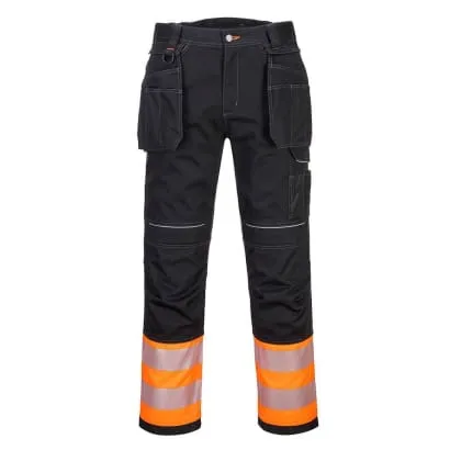 PW3 Hi Vis Holster Pockets Kneepad Mens Work Trousers Class 1 Portwest PW307