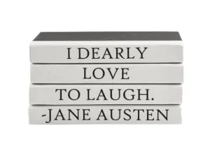 "I DEARLY LOVE TO LAUGH" Quote Book Stack