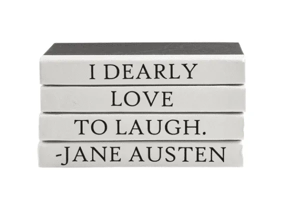 "I DEARLY LOVE TO LAUGH" Quote Book Stack