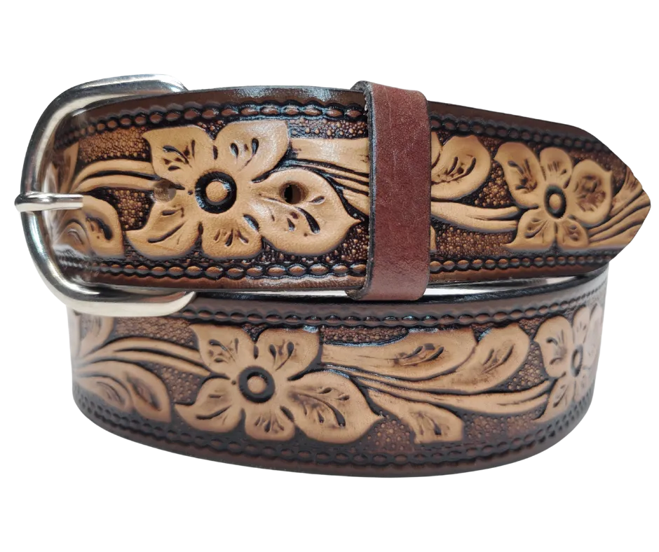 "The Dogwood" Leather Belt "Quick Ship"