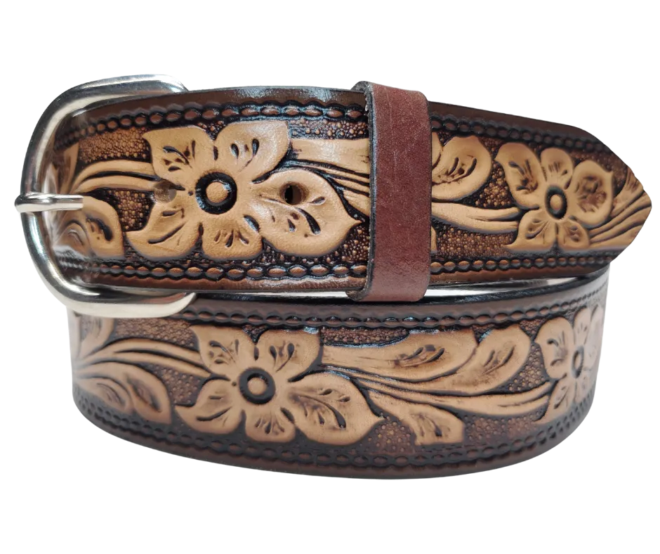 "The Dogwood" Leather Belt "Quick Ship"