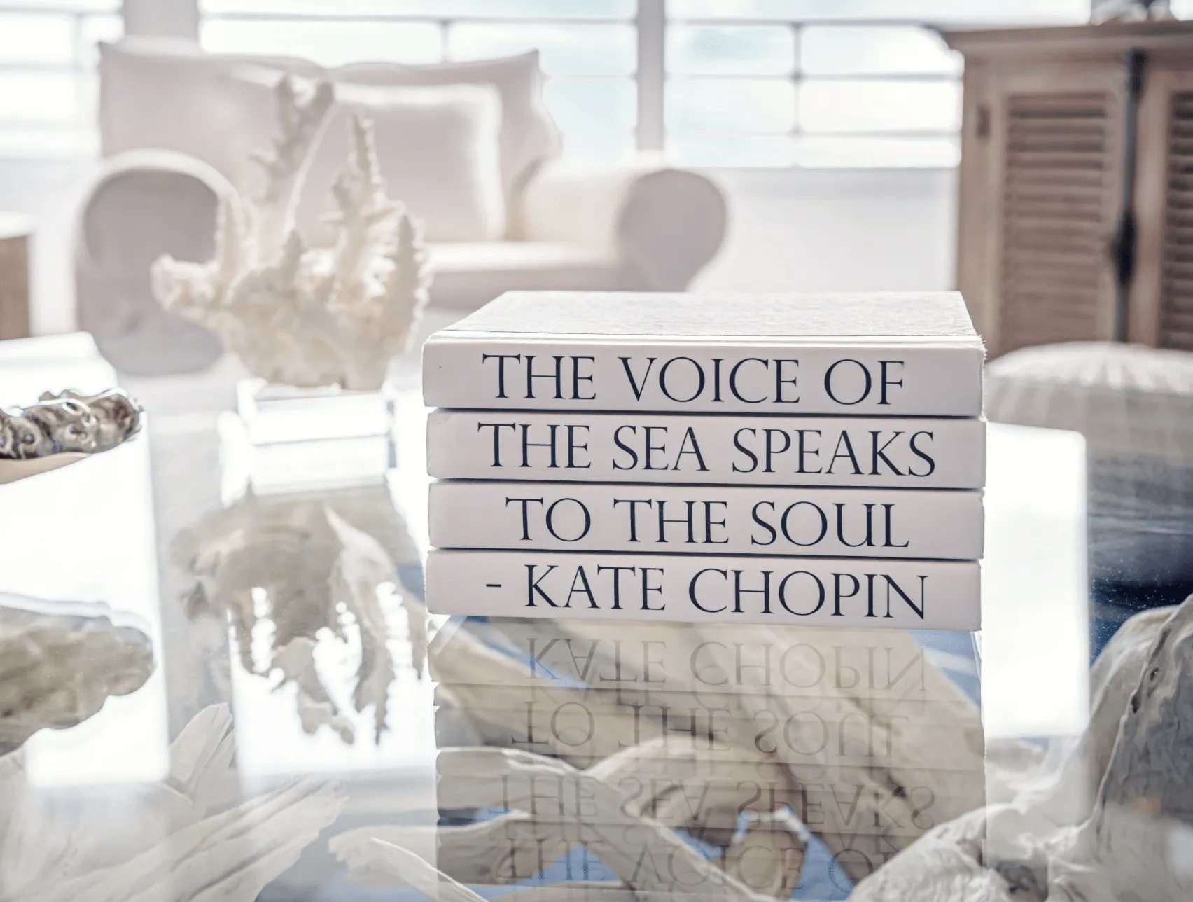 "THE VOICE OF THE SEA SPEAKS TO THE SOUL." -  Quote Book Stack