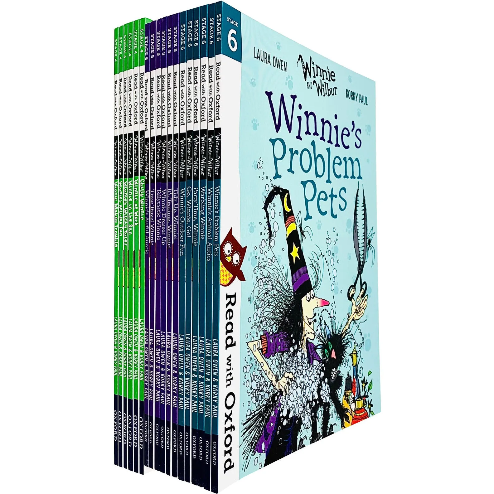 Read With Oxford: Winnie And Wilbur 18 Books Collection Set Level Stage 4, 5 & 6 (Age 4 - 6)