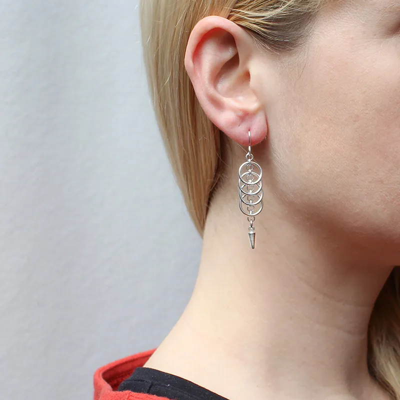 Rings and Chain Wire Earring
