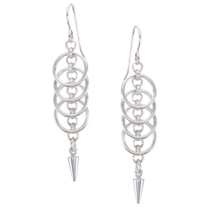 Rings and Chain Wire Earring