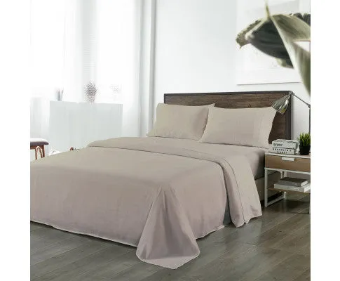Royal Comfort Bamboo Blended Sheet & Pillowcases Set 1000TC Ultra Soft Bedding - GREY