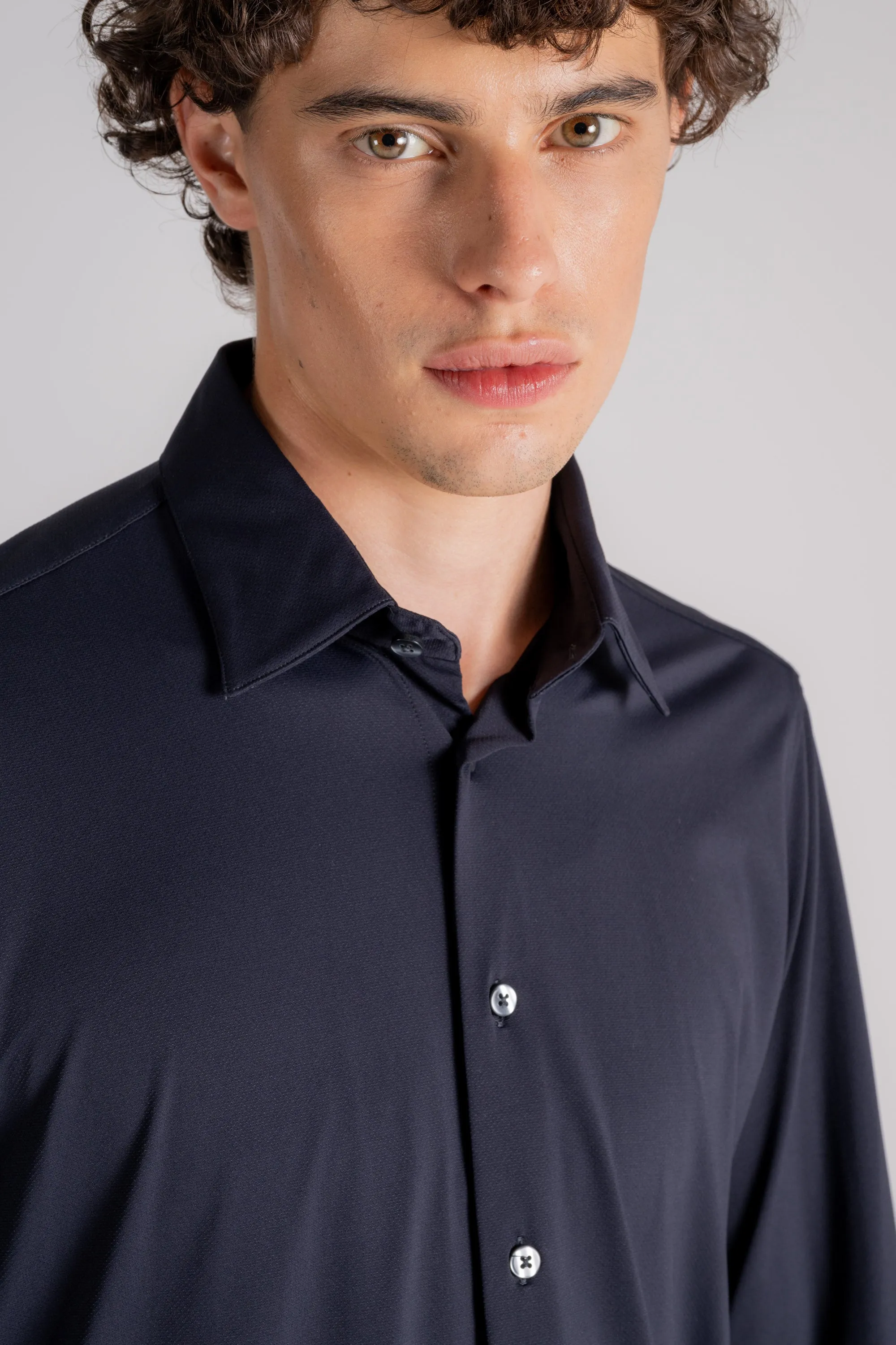 RRD Camicia Oxford in Poliammide/Elastam Blu