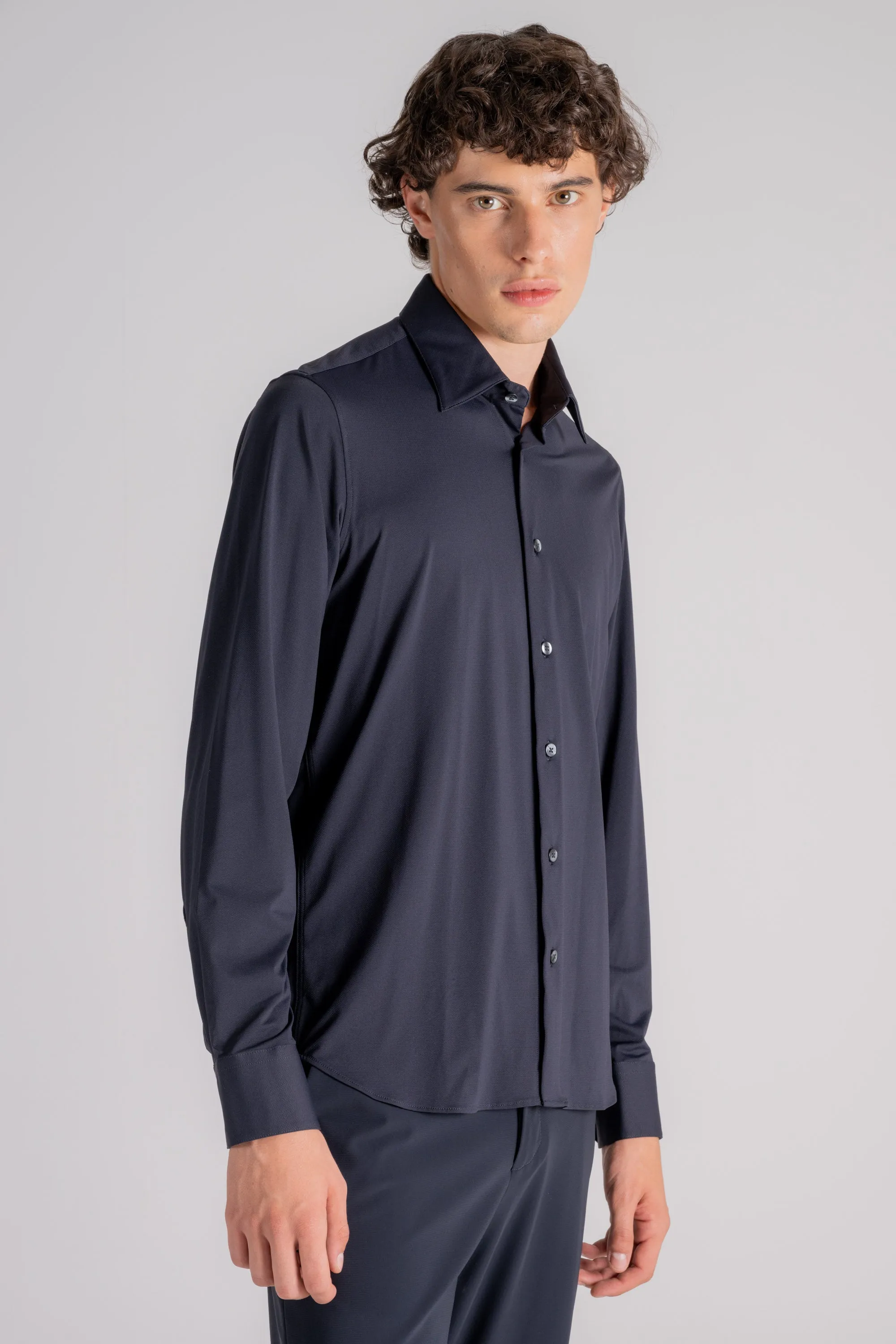 RRD Camicia Oxford in Poliammide/Elastam Blu