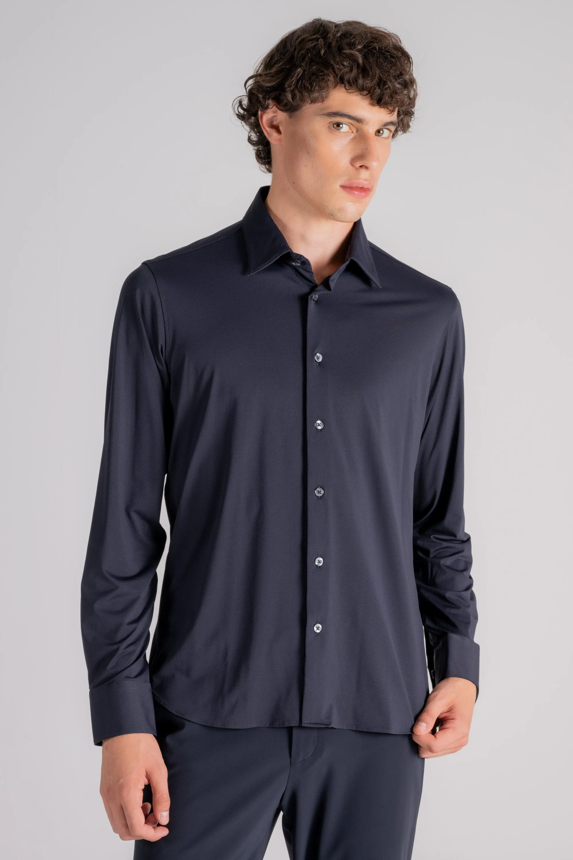 RRD Camicia Oxford in Poliammide/Elastam Blu