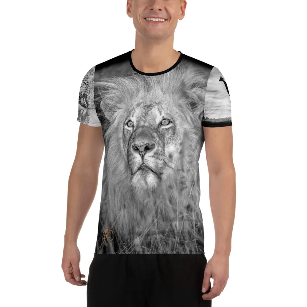 Safari Africa All-Over Print Men's Athletic T-shirt