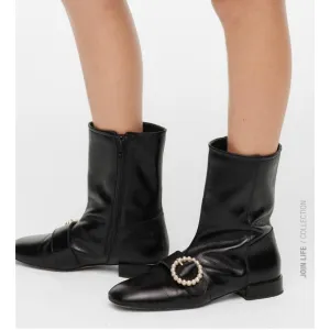 ✨SALE✨Zara limited edition buckle leather ankle boots ✨SALE✨