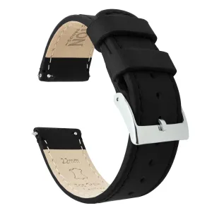 Samsung Galaxy Watch5 Black Leather Stitching Watch Band
