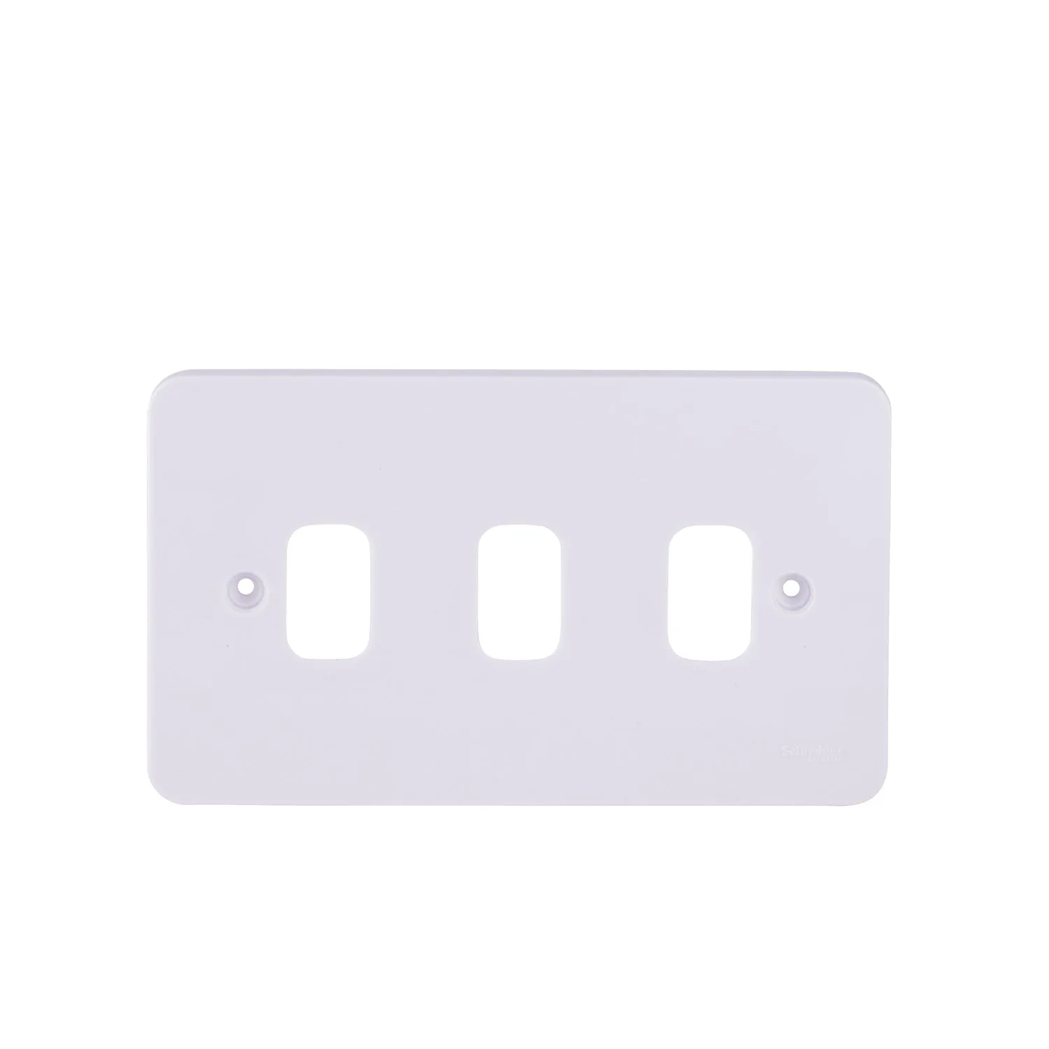 Schneider Electric GGBL03G Lisse White Moulded 3G Grid Front Plate