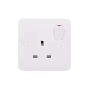 Schneider Electric GGBL3010D Lisse White Moulded 13A DP 1G Switched Socket