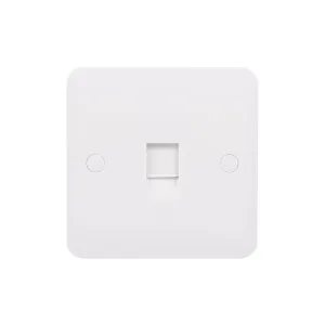 Schneider Electric GGBL7051S Lisse White Moulded Single RJ12 Data/Telephone Socket Outlet (Display Packaged)