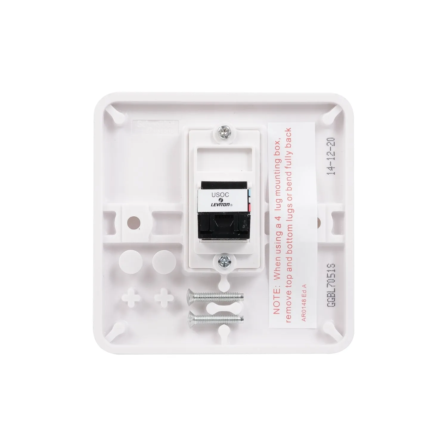 Schneider Electric GGBL7051S Lisse White Moulded Single RJ12 Data/Telephone Socket Outlet (Display Packaged)