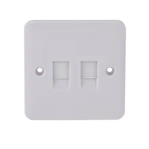 Schneider Electric GGBL7072C6 Lisse White Moulded Twin RJ45 CAT6 Data Socket