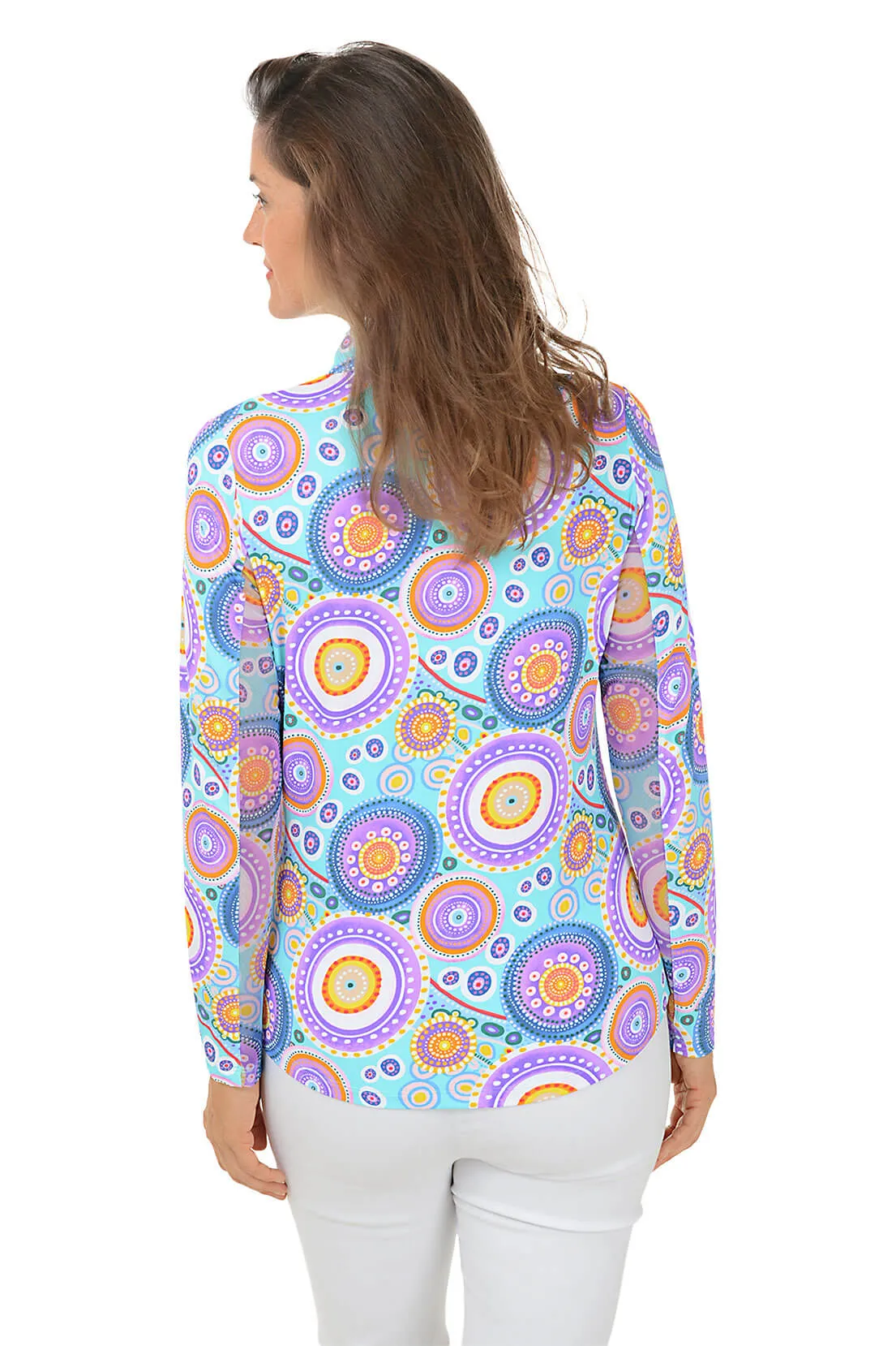 Seafoam Leona Mandala UPF50  Sun Shirt