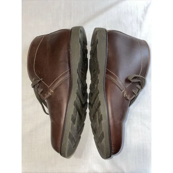 Sebago Chukka Boots Mens Size 11 M Brown Leather Lace Up Round Toe