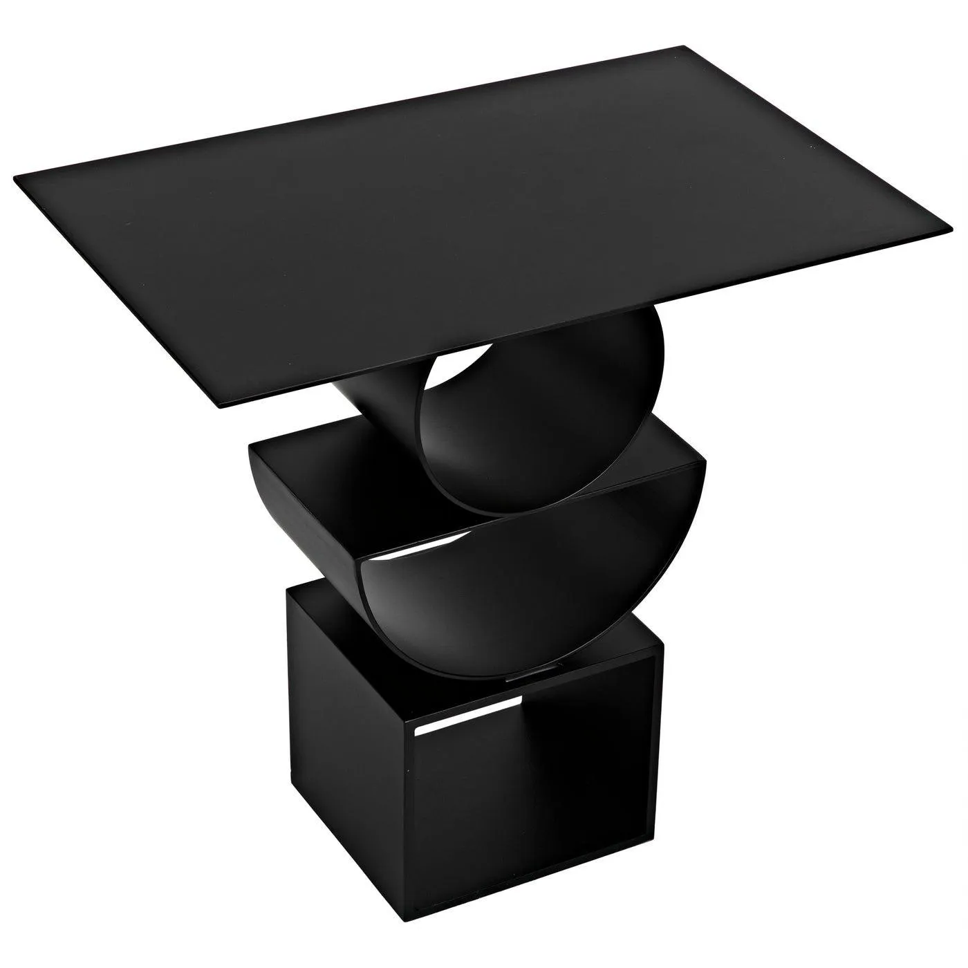 Shape Side Table, Black Steel