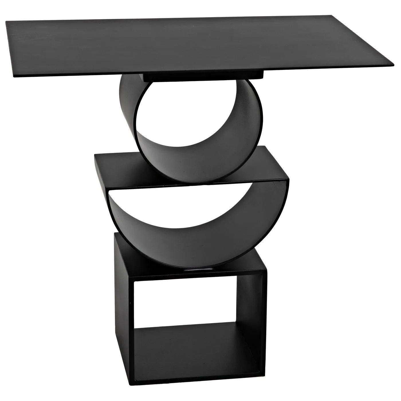 Shape Side Table, Black Steel