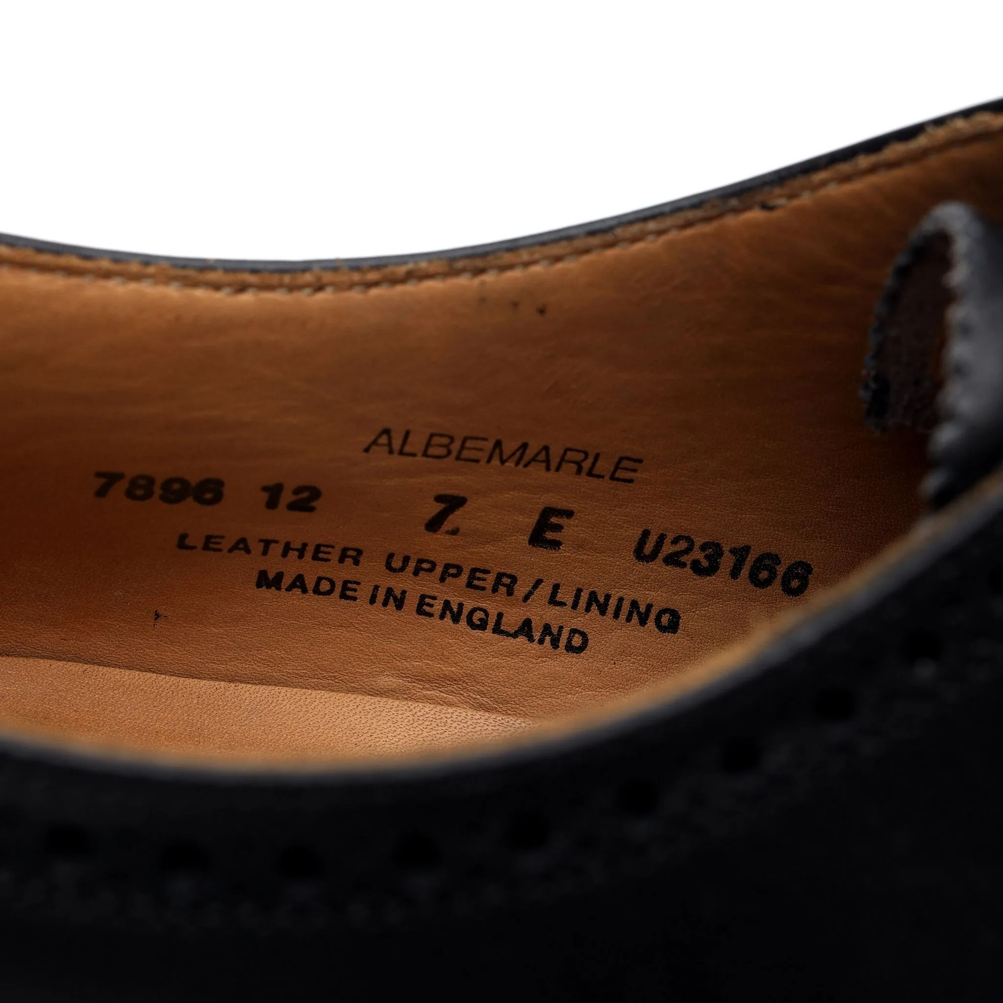 Shipton & Heneage 'Albemarle' Black Leather Oxford Brogues UK 7 E