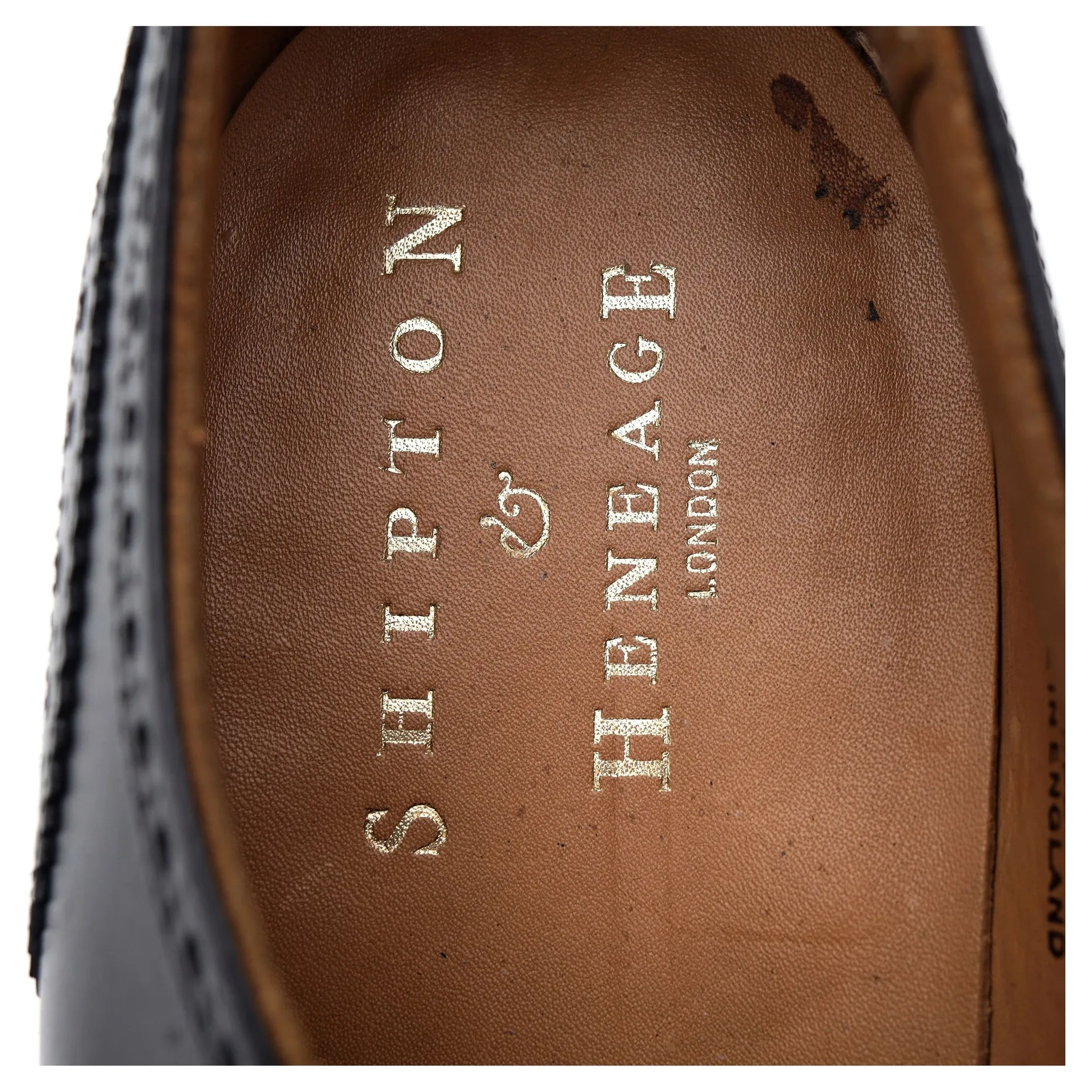 Shipton & Heneage 'Albemarle' Black Leather Oxford Brogues UK 7 E