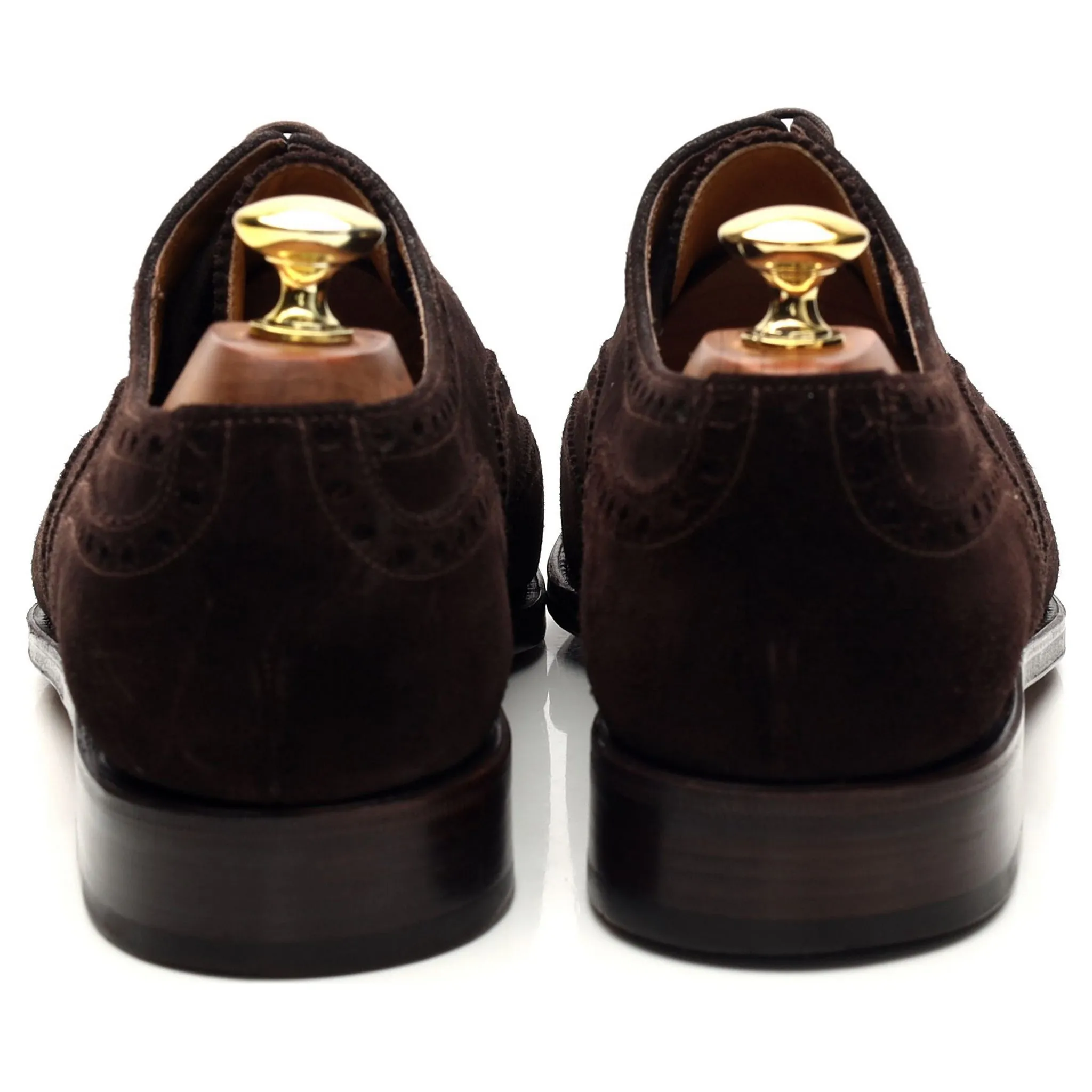 Shipton & Heneage Dark Brown Suede Oxford Brogue UK 8 F