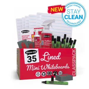 Show-Me Board (Lined) - Class Pack pk 35